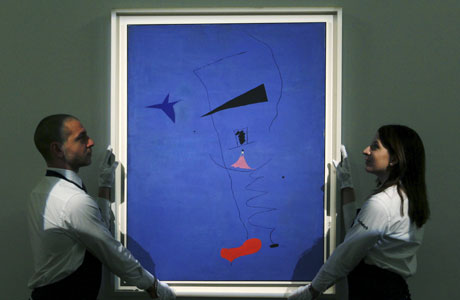 miro blue abstract painting