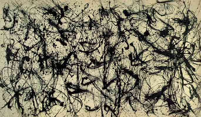 Pollock paintings, Pollock abstract art, Pollock modern art, Pollock black and white